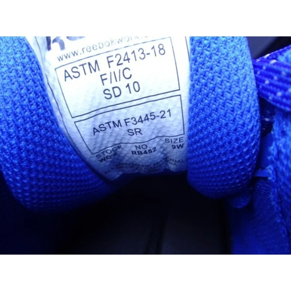 Reebok Work Women's Speed TR RB452 Work Shoe Comp Toe Athletic‎ Grey/Blue Sz 9W